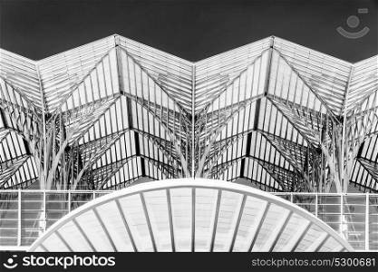 Abstract Architectural Detail Of Gare do Oriente (Lisbon Oriente Train Station)