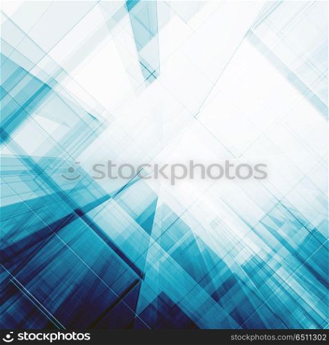 Abstract architecture 3d. Abstract architecture. Concept 3D rendering wide image. Abstract architecture 3d