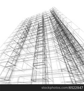 Abstract architecture 3d. Abstract architecture. Design and model my own 3d rendering. Abstract architecture 3d