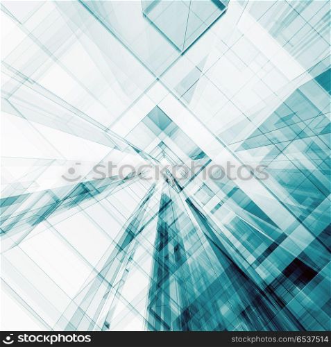 Abstract architecture 3d rendering. Abstract architecture. Concept view background 3D rendering