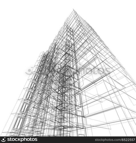 Abstract architecture 3d rendering. Abstract architecture. Design and 3d rendering model my own. Abstract architecture 3d rendering