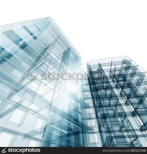 Abstract architecture 3d rendering. Abstract architecture. Design and 3d rendering model my own. Abstract architecture 3d rendering