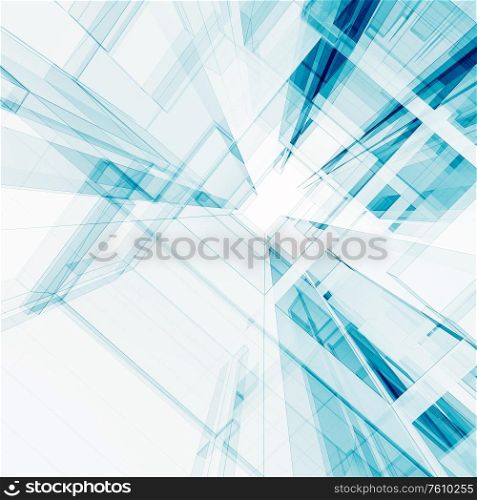 Abstract architecture. Concept view background 3D rendering. Abstract architecture 3d rendering