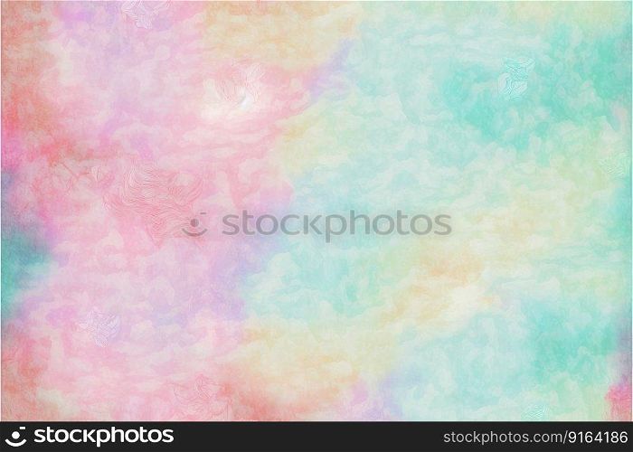 Abstract art in pastel colorful painting in paper with seamless design. Textured in mixed soft color with empty background. Finest generative AI.. Abstract art in pastel colorful painting in paper with seamless design.
