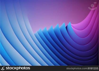 Abstract art of wave blue and pink in pastel color pattern. Concept of enormous minimal layer background. Designed by arrayed harmony spiral movement. Finest generative AI.. Abstract art of wave blue and pink in pastel color pattern.