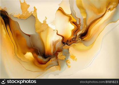 Abstract art pa∫ing in alcohol ink technique . Golden pastel to≠. Fi≠st≥≠rative AI.. Abstract art pa∫ing in alcohol ink technique . Golden pastel to≠.