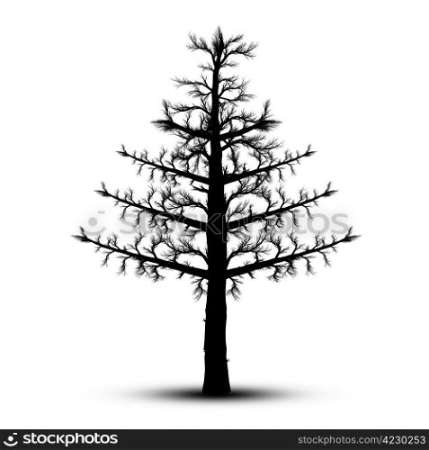 Abstract art tree isolated on white background