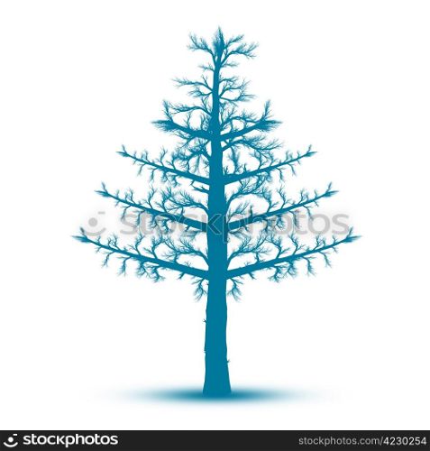 Abstract art tree isolated on white background