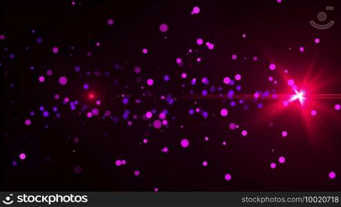 Abstract backdrop with flares of star, rays and many particles. Computer generated 3d rendering. Abstract background with lens flares, rays and many particles. Computer generated 3d rendering