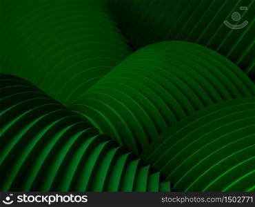 Abstract backgorund with curved green stripes and waves. 3d illustration. Perfect illustration for placing your text or object. Backdrop with copyspace in minimalistic style. Minimalist background. Abstract backgorund with curved green stripes and waves. 3d render. Perfect illustration for placing your text or object. Backdrop with copyspace in minimalistic style. Minimalist background