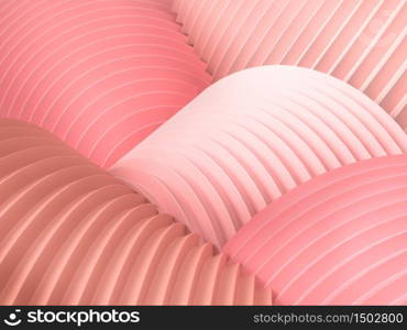 Abstract backgorund with curved pink stripes and waves. 3d illustration. Background or mockup for cosmetics or fashion. Use for product identity, branding and presenting. Minimalist background. Abstract backgorund with curved pink stripes and waves. 3d render. Background or mockup for cosmetics or fashion. Use for product identity, branding and presenting. Minimalist background