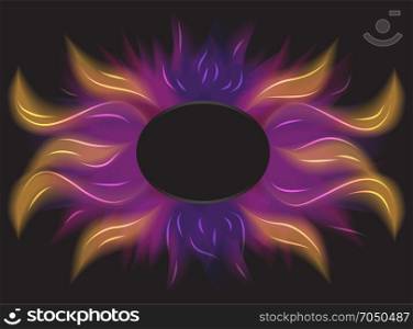 abstract background. abstract composition of color highlights on a black background