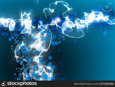 Abstract background. Background abstract image with loops and springs