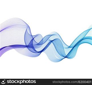 Abstract background, blue and purple transparent waved lines for brochure, website, flyer design. Blue smoke wave. Blue and purple wavy background