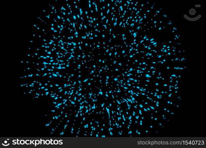 Abstract background Blue Particle explosion Shock waves 3d rendering