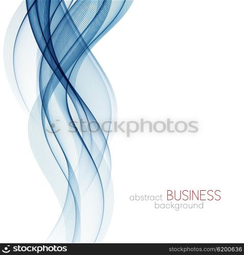 Abstract background, blue transparent waved lines for brochure, website, flyer design. Blue smoke wave. Blue wavy background
