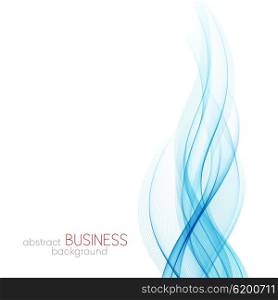Abstract background, blue transparent waved lines for brochure, website, flyer design. Blue smoke wave. Blue wavy background