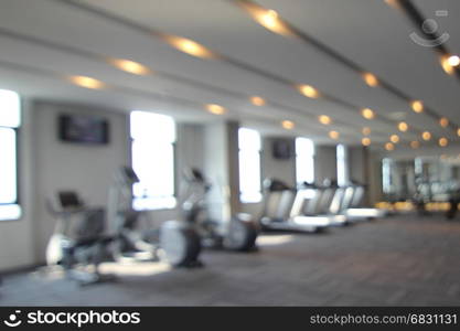 abstract background ,blurry picture fitness center room