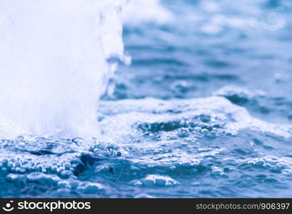 abstract background bubbles falling rain on water