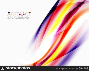 Abstract background, colorful shiny blurred lines with light effects