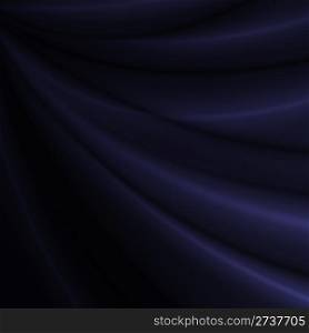 Abstract Background - Dark Blue Glossy Silky Drapery - Illustration. abstract; background; blue; dark; drape; drapery; fabric; flow; fluent; fluid; pouring; satin; silk; silky; strips; texture; textured; valentine; velvet; waves