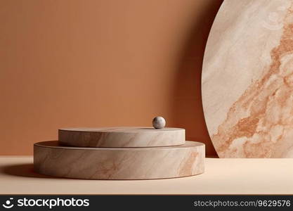 Abstract background for cosmetic product display stone podium minimal background