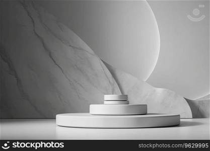 Abstract background for cosmetic product display stone podium minimal background
