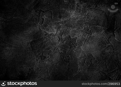 Abstract background from black concrete texture with grunge and scratched in dark tone. Retro and vintage. Picture for add text message. Backdrop for design art work.