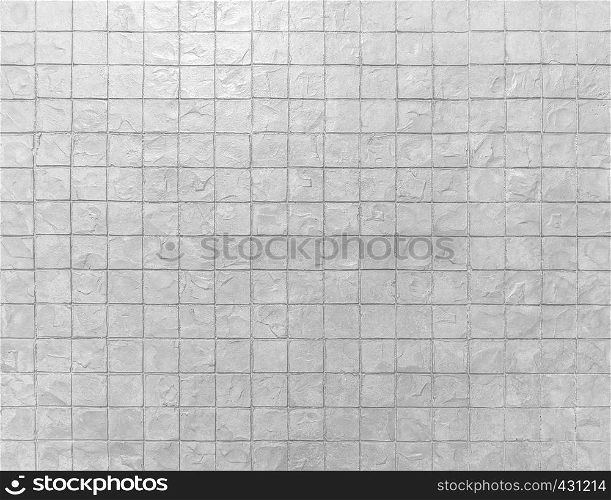 Abstract background from white brick pattern wall with grunge. Vintage or retro backdrop.
