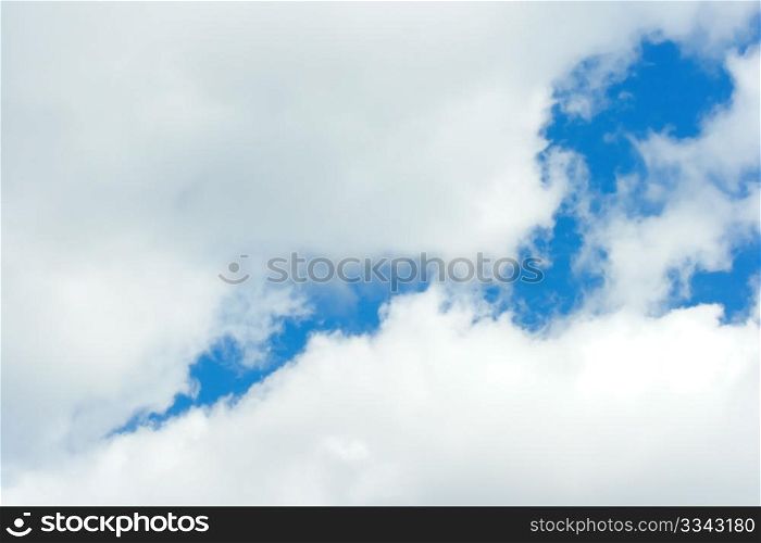 Abstract background from white clouds and blue sky.