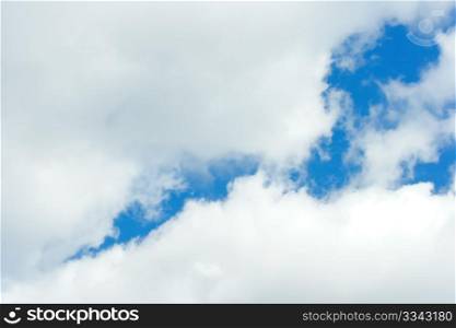 Abstract background from white clouds and blue sky.