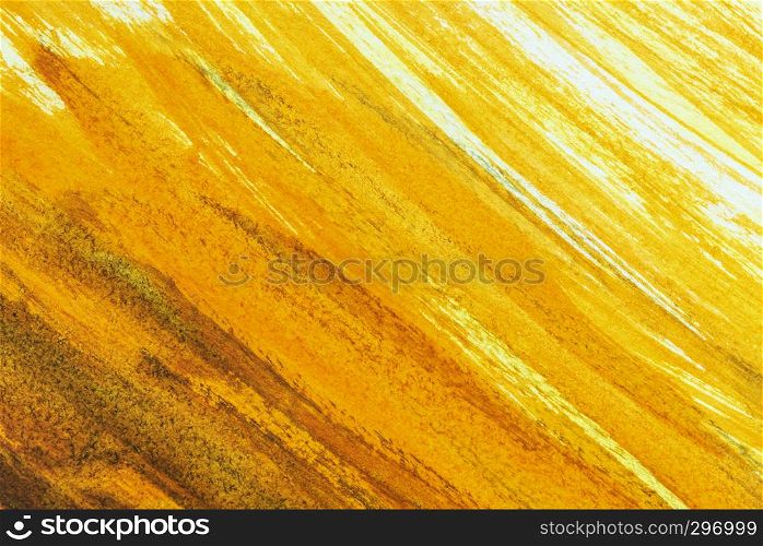 Abstract background from yellow color painted on concrete wall. Art backdrop.