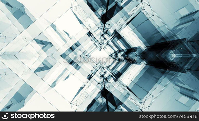 Abstract background futuristic concept space technology. 3d rendering. Abstract background futuristic concept space technology