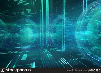 Abstract background futuristic digital technology. Neural network AI generated art. Abstract background futuristic digital technology. Neural network AI generated