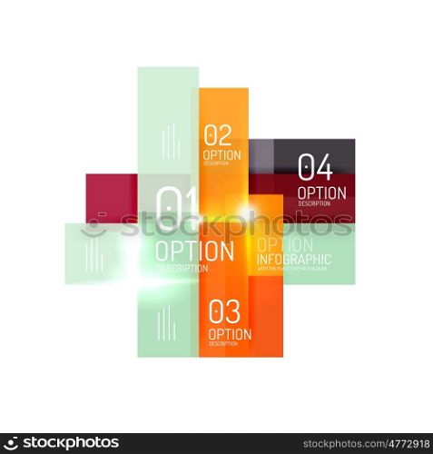 Abstract background, geometric infographic option templates. colorful business presentation or data brochure layouts with sample text
