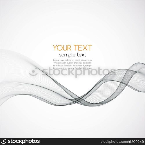 Abstract background. Gray smoke wave. Gray wave background, gray transparent waved lines for brochure, website, flyer design.