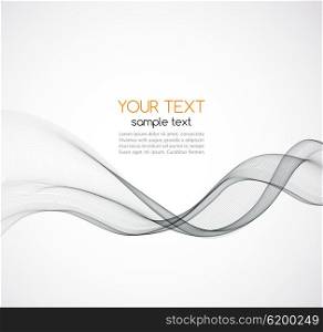 Abstract background. Gray smoke wave. Gray wave background, gray transparent waved lines for brochure, website, flyer design.