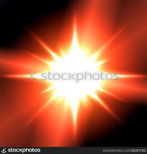 Abstract background illustration . A solar flare closeup