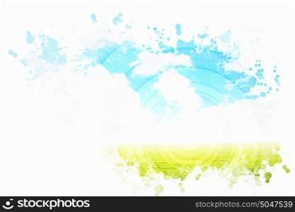 Abstract background image. Abstract background image with sun rays and nature illustration