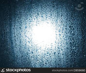 Abstract background. Liquid on glass