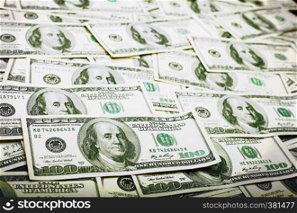 abstract background made of dollar banknotes