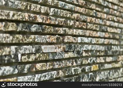 abstract background made of thin strips of decorative stone