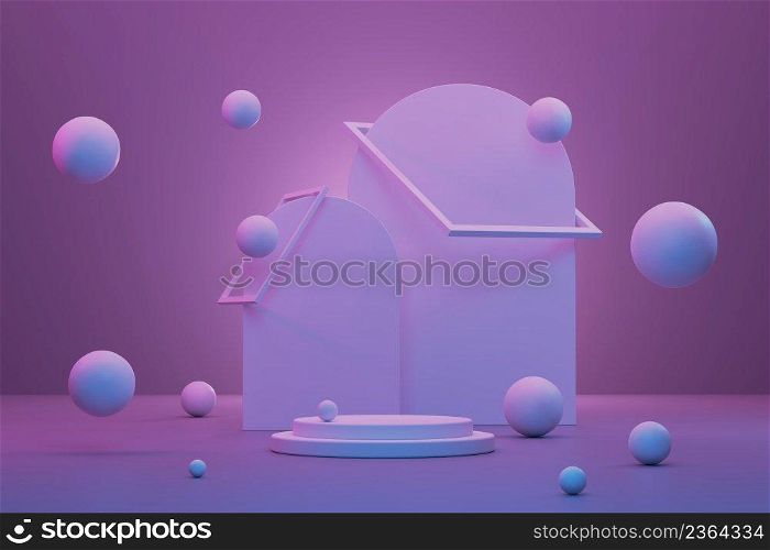 Abstract background, mock up scene geometry shape podium for product display. 3D illustration