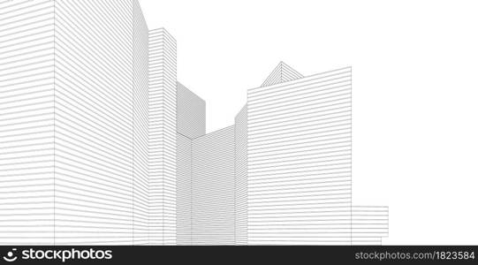 abstract background modern architectural scenery lines