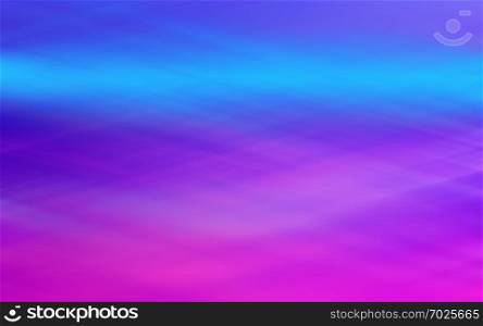 Abstract background of a blurred geometric grid texture in fluorescent purple, blue and pink colors with copy space - retrowave concept. Colorful neon light pattern for wallpaper or print and web design.