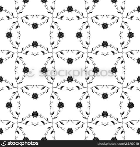 Abstract background of beautiful seamless floral pattern