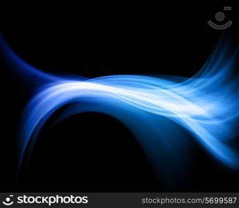 Abstract background of blue flowing lines