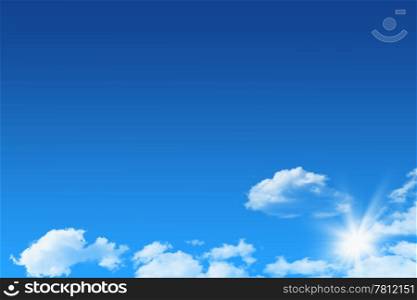 Abstract background of blue sky and white cloud