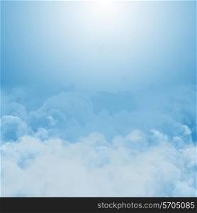 Abstract background of blue sunny sky with clouds
