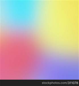 Abstract background of blurred multicolored pastel gradient colors with copy space. Colorful square backdrop for wallpaper or print and web design.